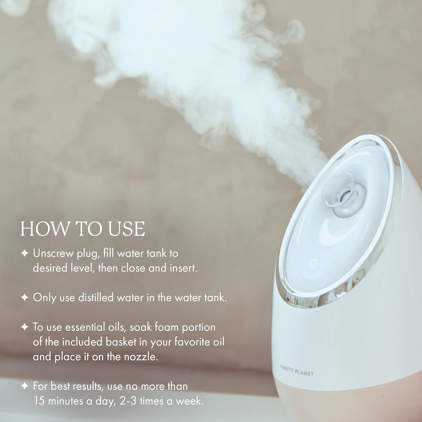 Facial Steamer (Beige) - Pore Cleaner