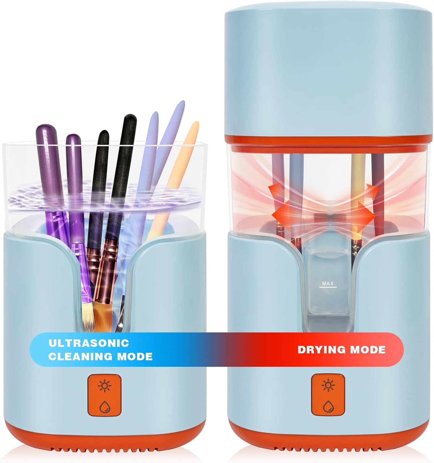 LuxeBrush: 2-in-1 Ultrasonic Cleaner & Dryer