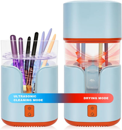LuxeBrush: 2-in-1 Ultrasonic Cleaner & Dryer