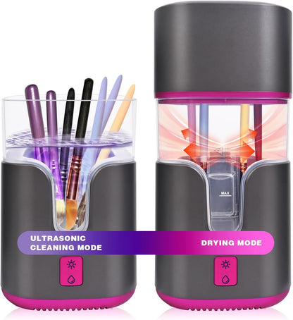 LuxeBrush: 2-in-1 Ultrasonic Cleaner & Dryer