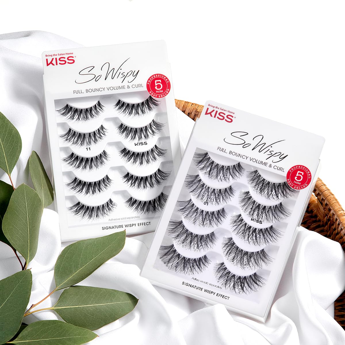 Wispy False Eyelashes Multipack, 5 Pairs