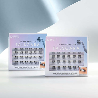 Falscara Multipack 24 assorted False Eyelashes, Lash Clusters, Reusable Strip Lashes