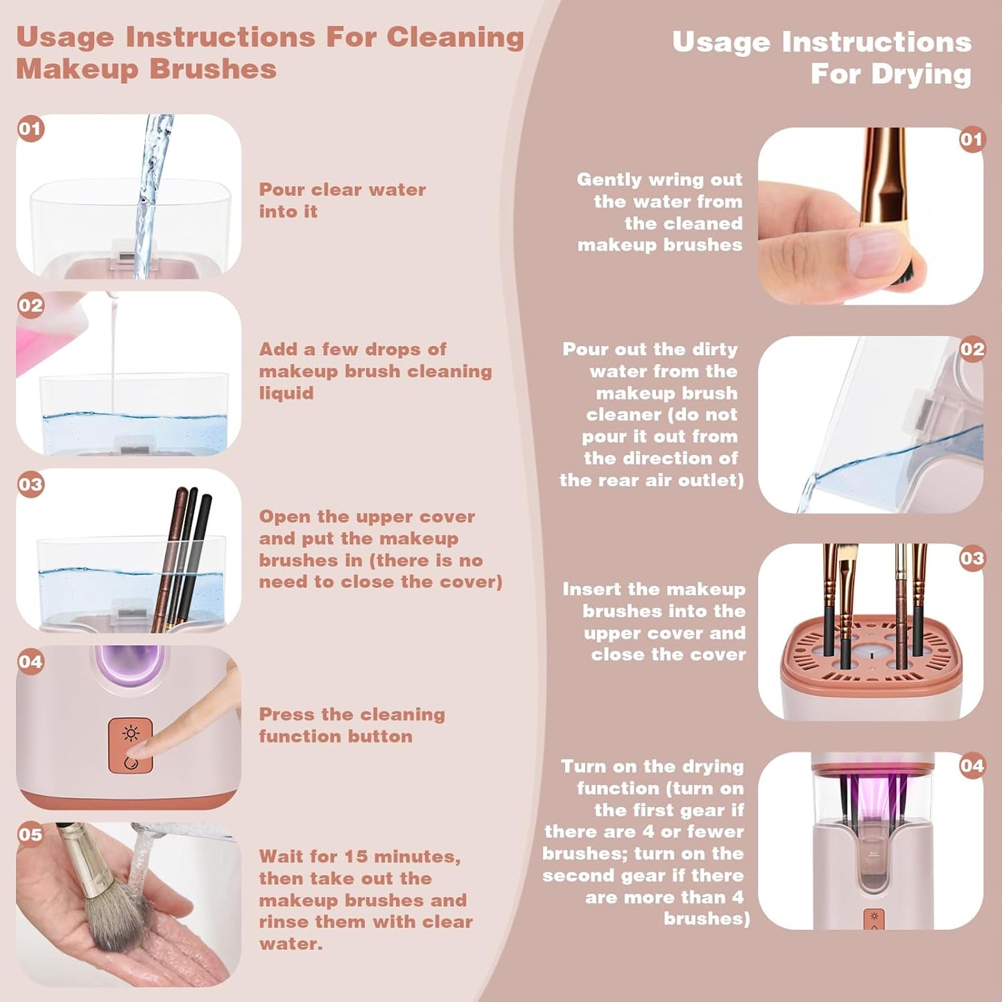 LuxeBrush: 2-in-1 Ultrasonic Cleaner & Dryer