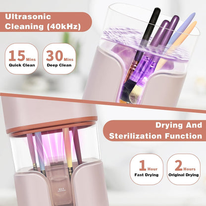 LuxeBrush: 2-in-1 Ultrasonic Cleaner & Dryer