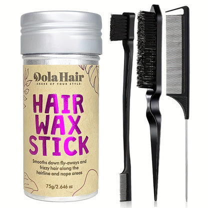 Slick Back Hair Brush, Wax Stick For Hair