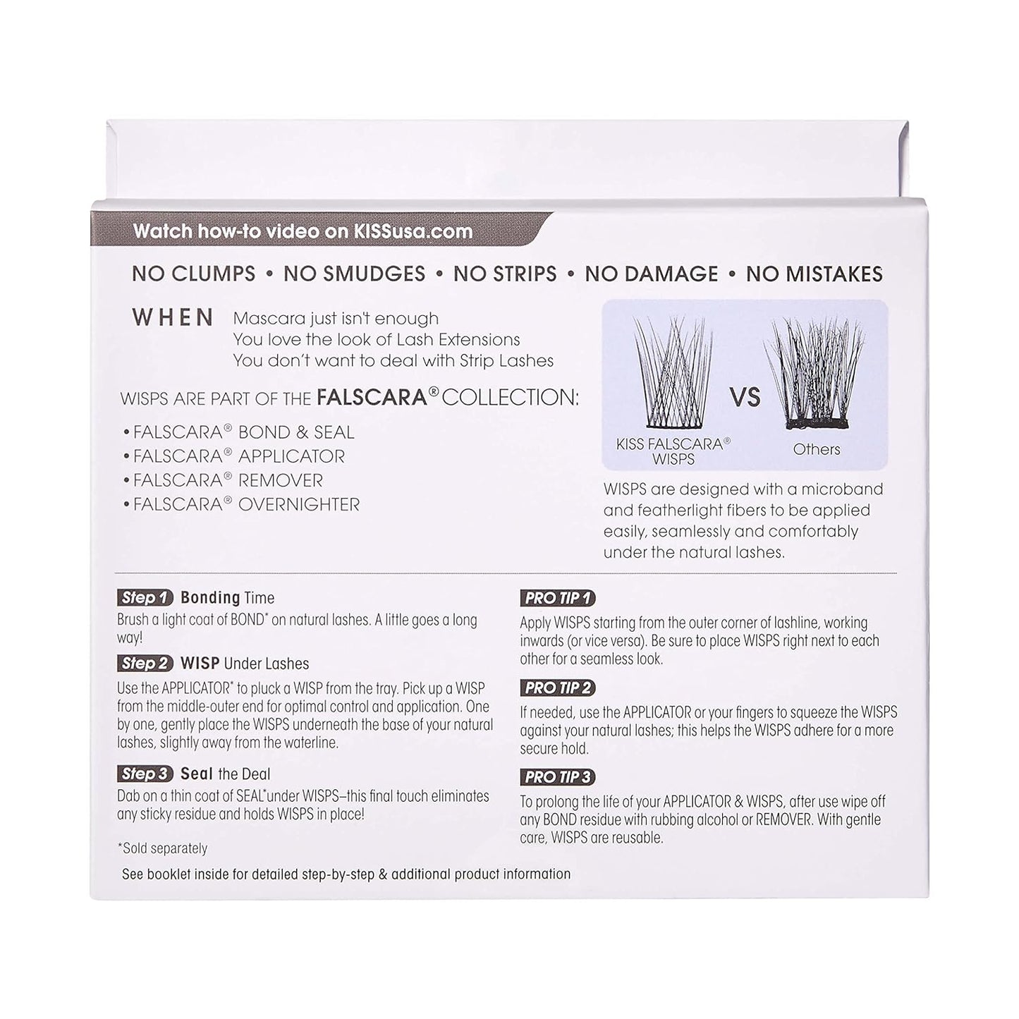 Falscara Multipack 24 assorted False Eyelashes, Lash Clusters, Reusable Strip Lashes