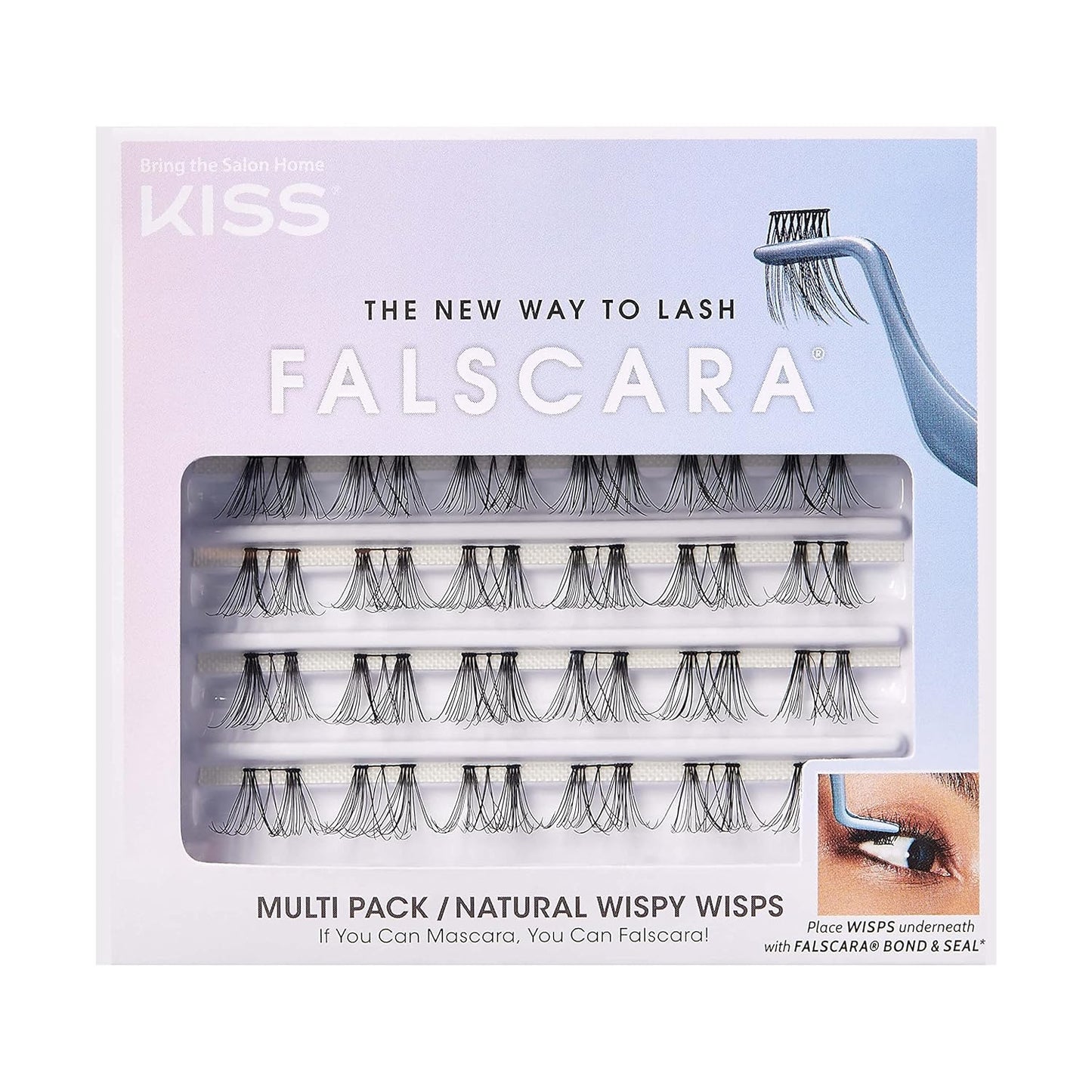 Falscara Multipack 24 assorted False Eyelashes, Lash Clusters, Reusable Strip Lashes