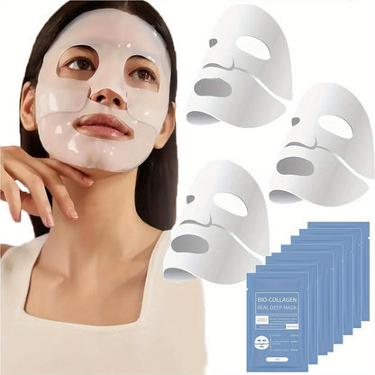 2 Pack, Bio-Collagen Glow Mask Overnight, Korean Deep Hydrating Firming Overnight Hydrogel Mask, 8PCS