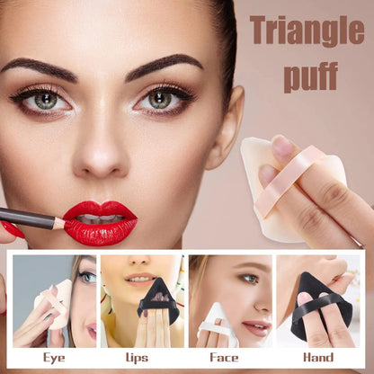 10PCS Puff Triangle Makeup Beauty Sponge Puff Triangle for Powder Makeup Blender Finger Puff