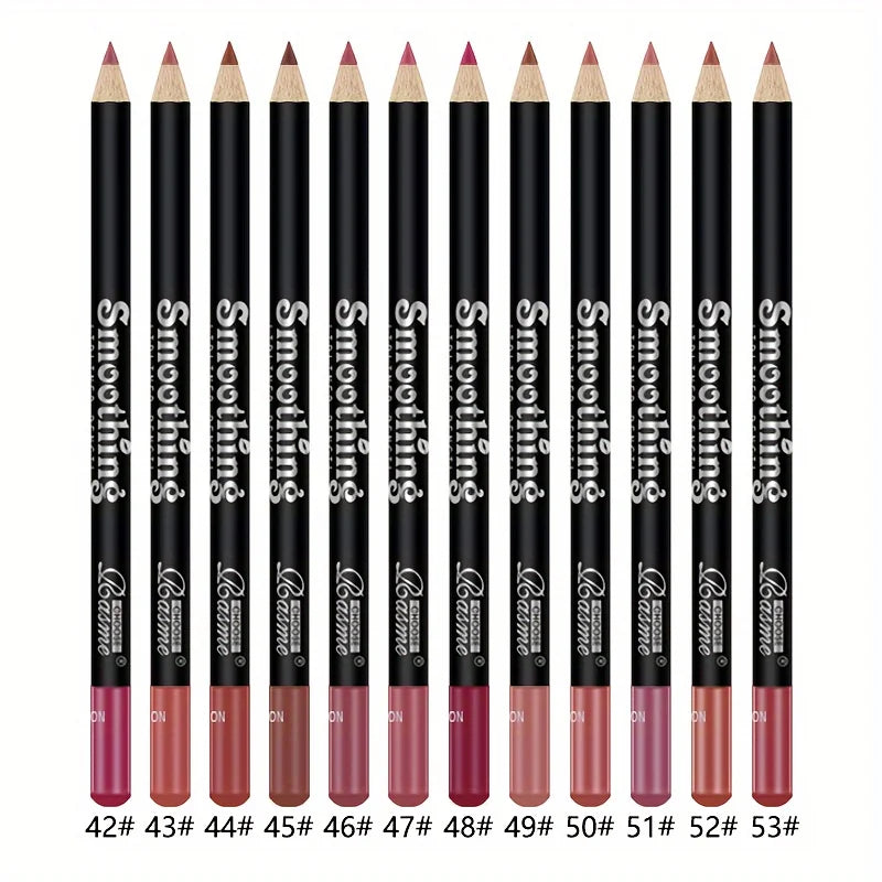 12-color Lip Liner Matte Lipstick Pencil Long-lasting Makeup Lip Liner