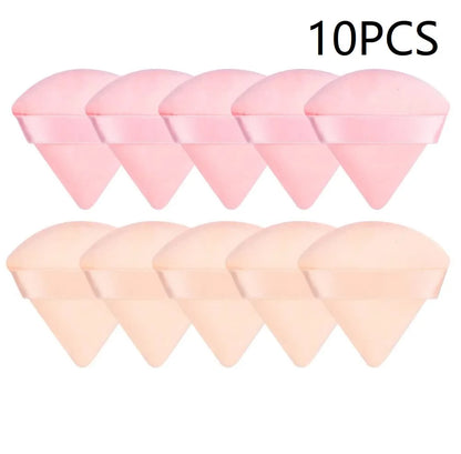 10PCS Puff Triangle Makeup Beauty Sponge Puff Triangle for Powder Makeup Blender Finger Puff