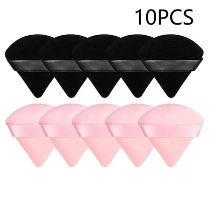 10PCS Puff Triangle Makeup Beauty Sponge Puff Triangle for Powder Makeup Blender Finger Puff