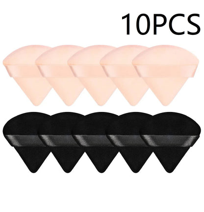 10PCS Puff Triangle Makeup Beauty Sponge Puff Triangle for Powder Makeup Blender Finger Puff