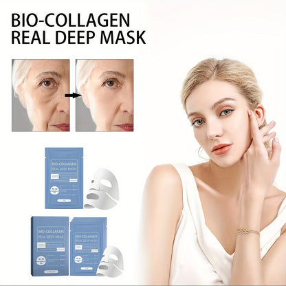 2 Pack, Bio-Collagen Glow Mask Overnight, Korean Deep Hydrating Firming Overnight Hydrogel Mask, 8PCS