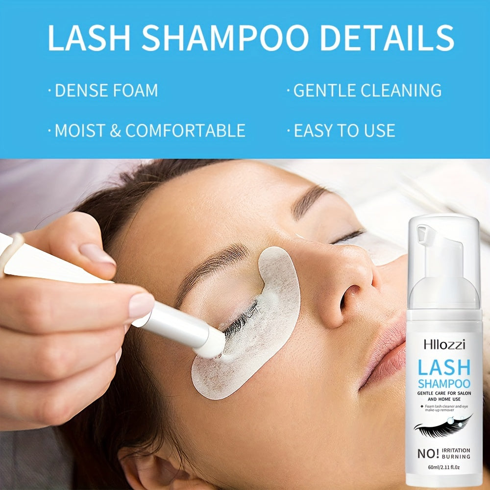 Gentle Eyelash Shampoo 60ml/2.11oz  -Hypoallergenic Formula for Sensitive Eyes